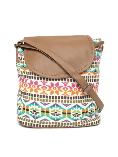 

Kanvas Katha Multicoloured Self Design Sling Bag, Multi