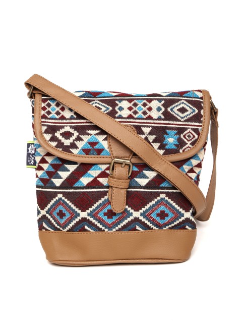

Kanvas Katha Multicoloured Self Design Sling Bag, Multi