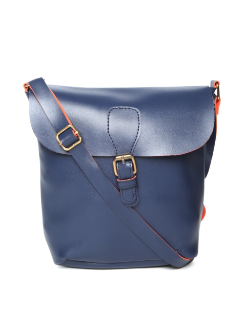

Kanvas Katha Navy Solid Sling Bag, Navy blue