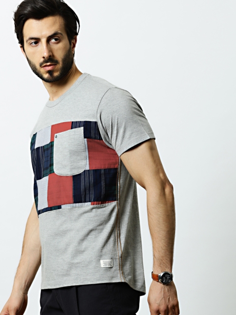

Mr Bowerbird Men Grey Patchwork Tee