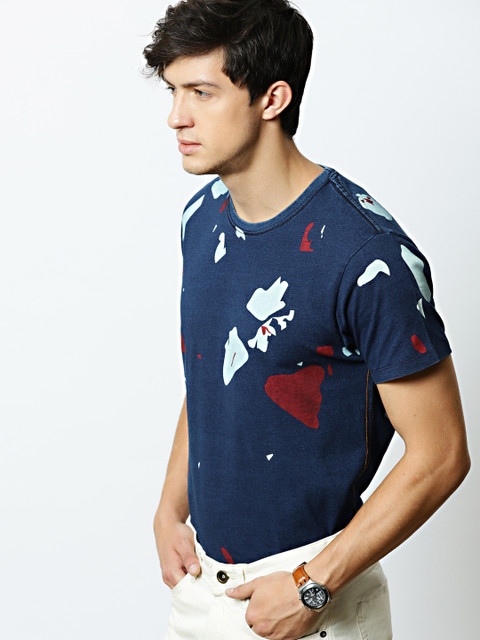 

Mr Bowerbird Men Indigo Terrasso T-shirt, Blue