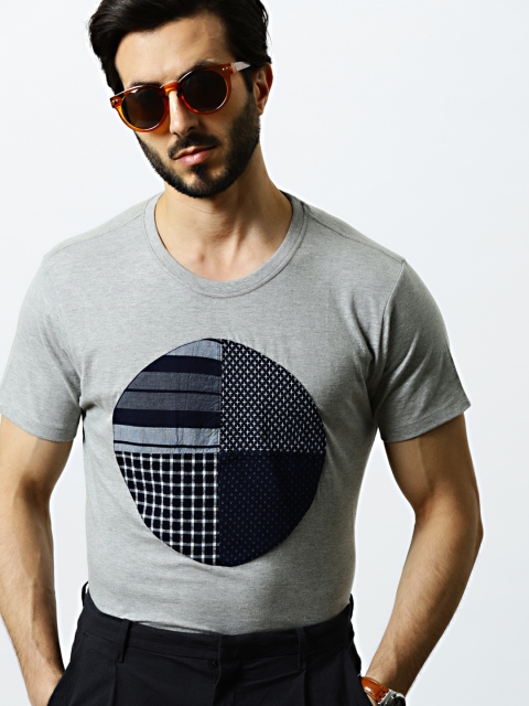 

Mr Bowerbird Men Grey Mixed Moon Tee