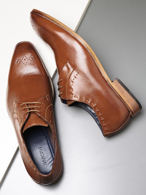

INVICTUS Men Tan Brown Formal Derbys