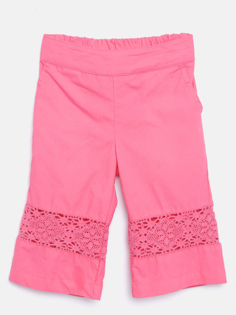 

United Colors of Benetton Girls Pink Solid Culottes