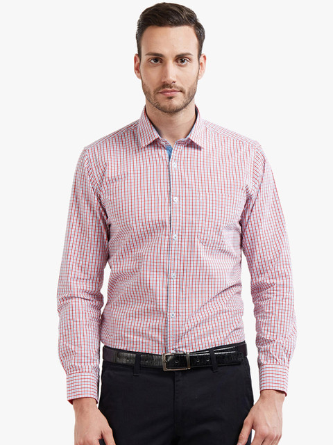 

Lawman pg3 Men Red & Blue Slim Fit Checked Casual Shirt