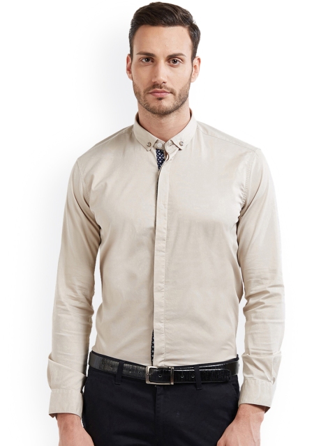 

Lawman pg3 Men Taupe Slim Fit Solid Casual Shirt