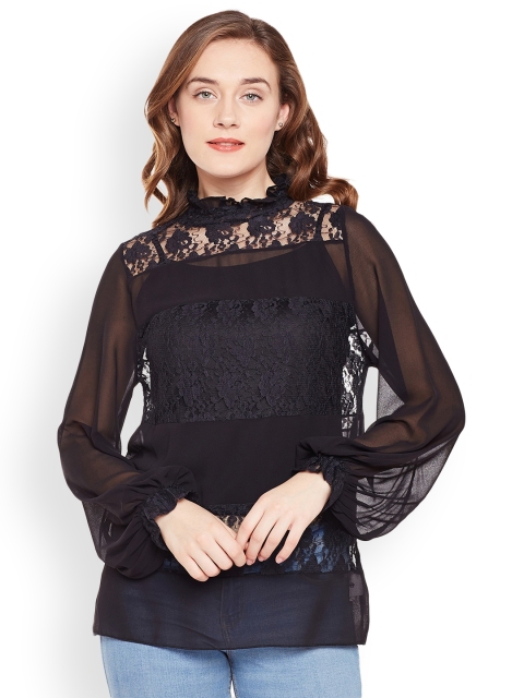 

Oxolloxo Women Black Solid Top