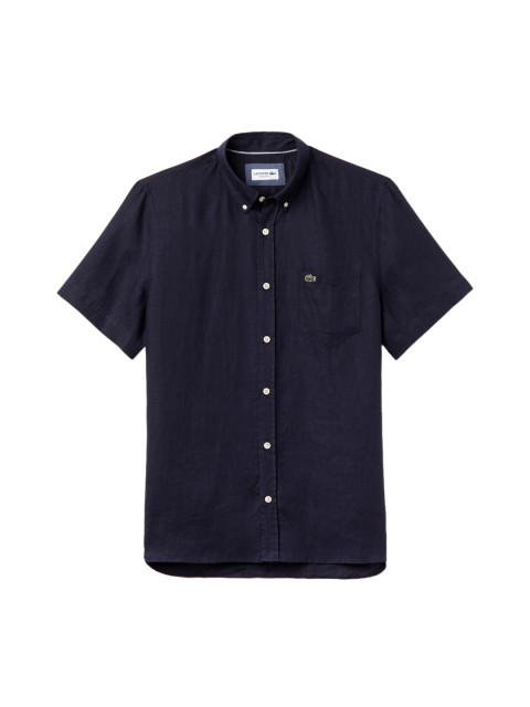 

Lacoste Men Navy Blue Solid Casual Shirt