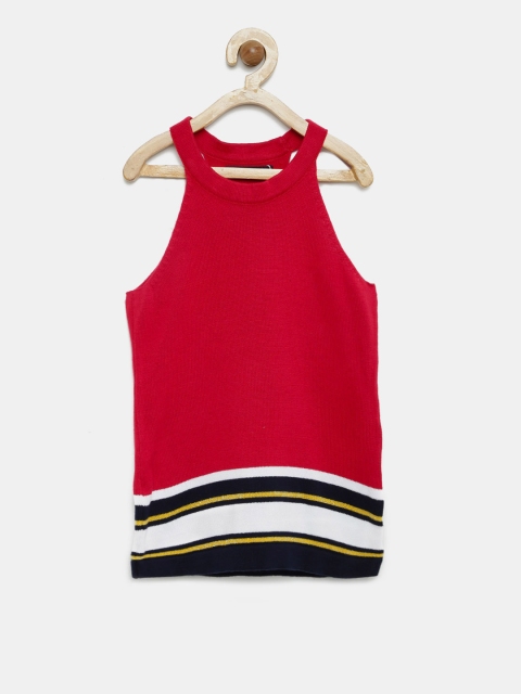

SCULLERS Girls Red Striped A-Line Dress
