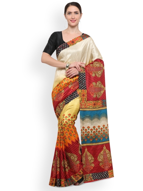 

Saree mall Multicoloured Art Silk Printed Bhagalpuri Saree, Multi