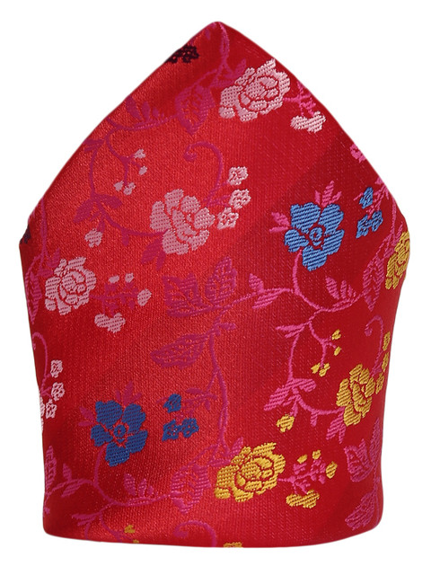 

Alvaro Castagnino Men Red Printed Pocket Square