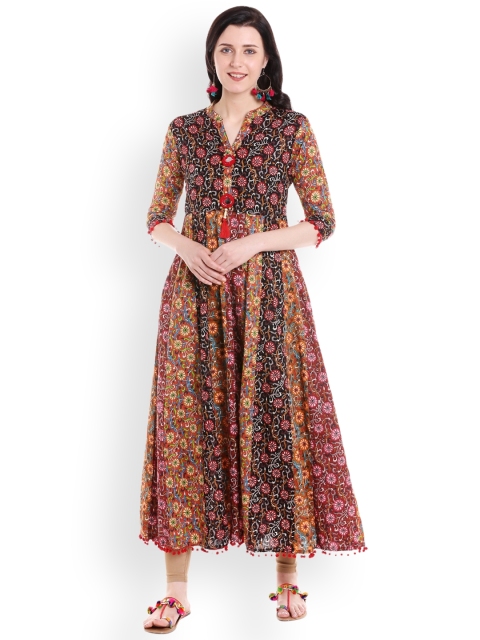 

Ishin Women Multicoloured & Multicoloured Printed Anarkali Kurta, Multi