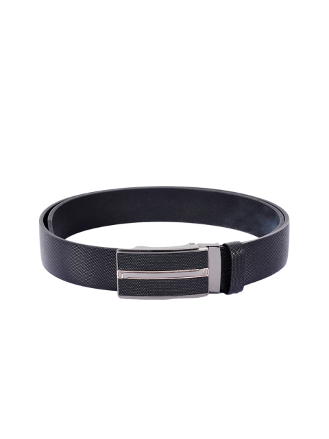 

BuckleUp Men Black Solid Leather Belt