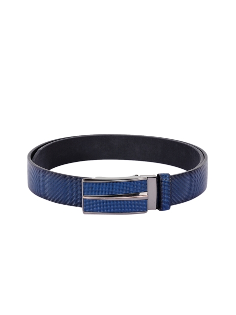 

BuckleUp Men Blue Solid Leather Belt