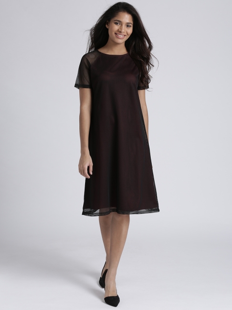 

Chemistry Women Black Solid A-Line Dress