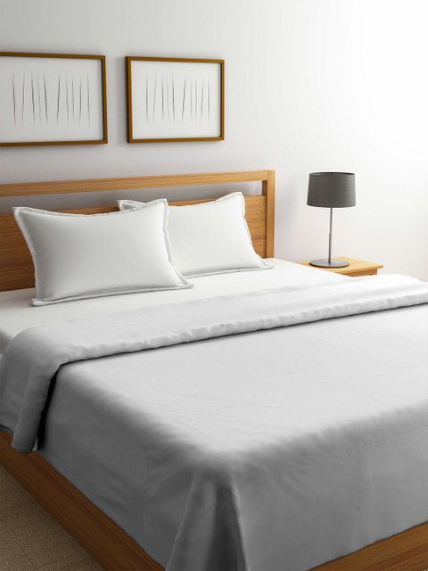 

Portico New York White Solid Double Bed Duvet Cover