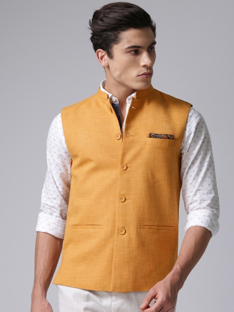 

True Blue Orange Nehru Jacket