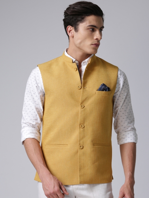 

True Blue Mustard Yellow Nehru Jacket