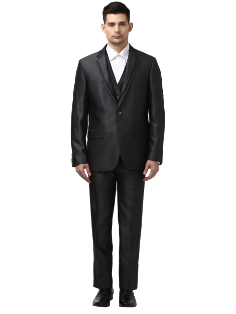 

Raymond Men Grey Regular Contemporary Fit Single-Breasted Party Suit