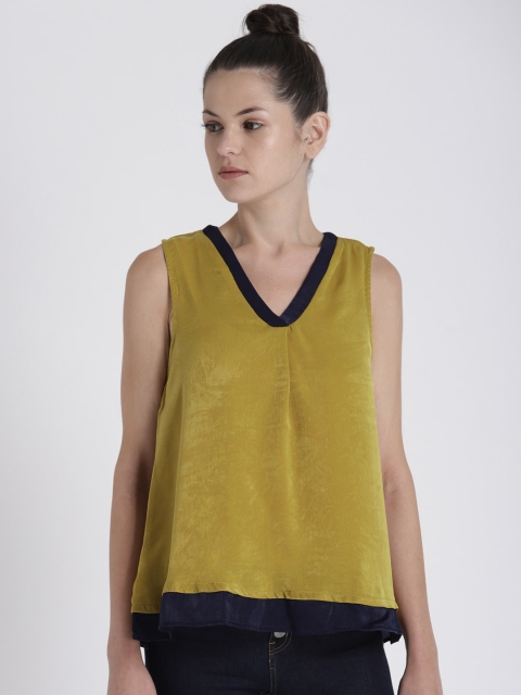 

Chemistry Women Mustard Yellow Solid A-Line Top