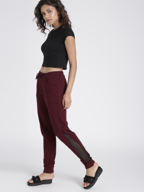 

Chemistry Women Maroon Regular Fit Solid Joggers