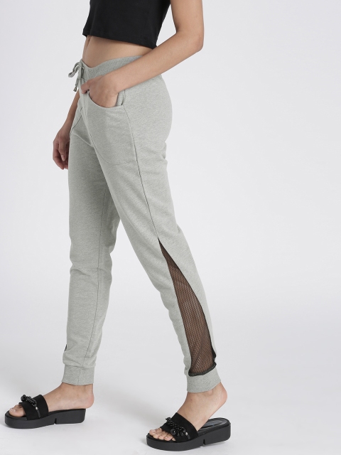 

Chemistry Women Grey Melange Regular Fit Solid Joggers