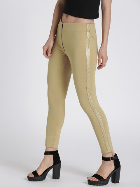 

Chemistry Women Beige Solid Jegging