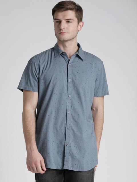 

Splash Men Blue Slim Fit Printed Casual Shirt