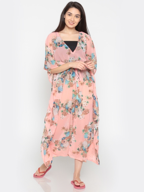 

The Kaftan Company Peach-Coloured Printed Cover-Up Dress RW_PY_CAPRI 12