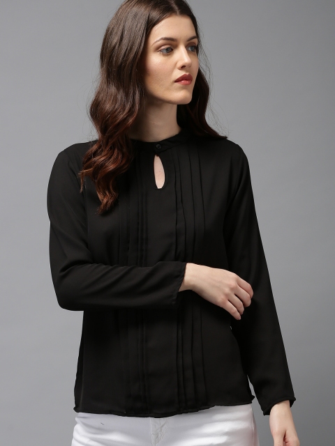 

Moda Rapido Women Black Solid Top