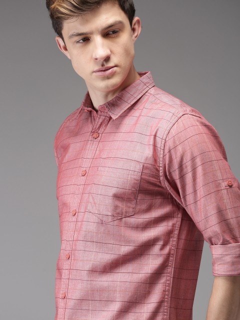 

Moda Rapido Men Red Regular Fit Checked Casual Shirt