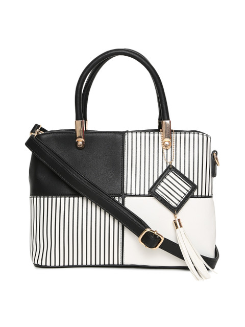

CODE by Lifestyle Black & White Tasselled Shoulder Bag