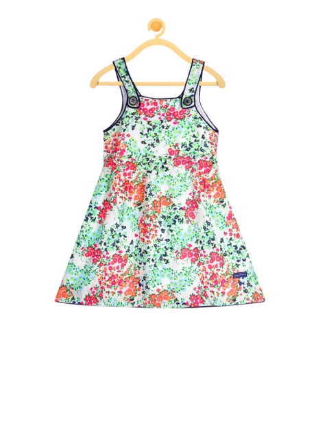 

Cherry Crumble Girls Multicoloured Printed Fit and Flare Dress, Multi