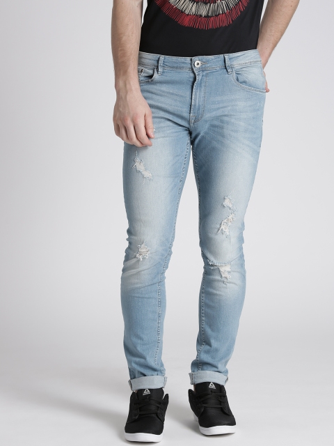 

Splash Men Blue Skinny Fit Low-Rise Mildly Distressed Stretchable Jeans