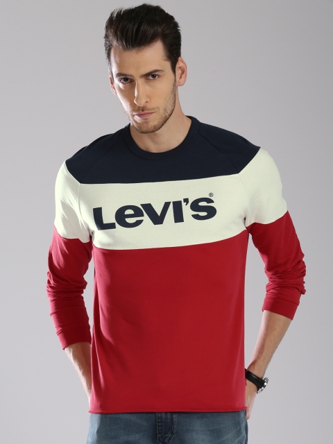 

Levis Men Navy Blue Printed Round Neck T-shirt