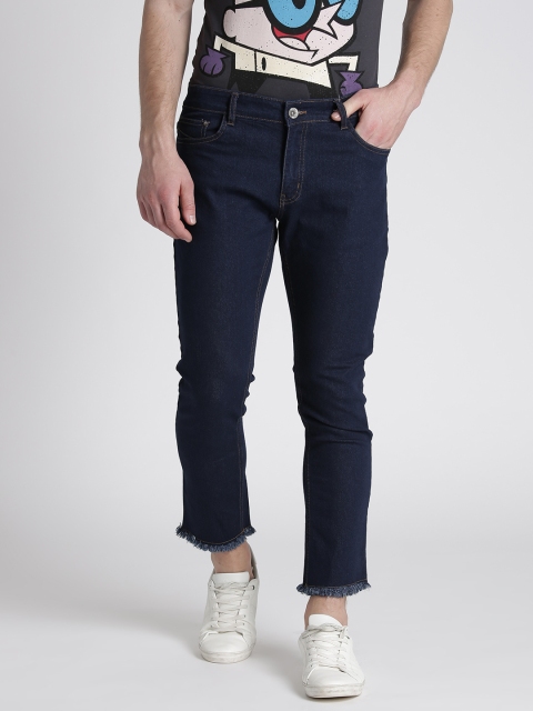 

Splash Men Navy Blue Regular Fit Mid-Rise Clean Look Stretchable Jeans