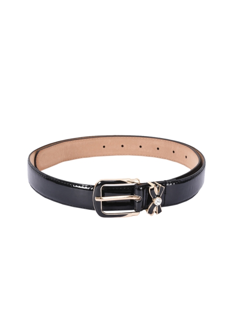 

BuckleUp Women Black Solid Belt