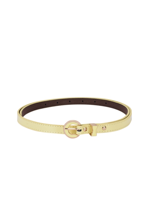 

BuckleUp Women Yellow Solid Belt