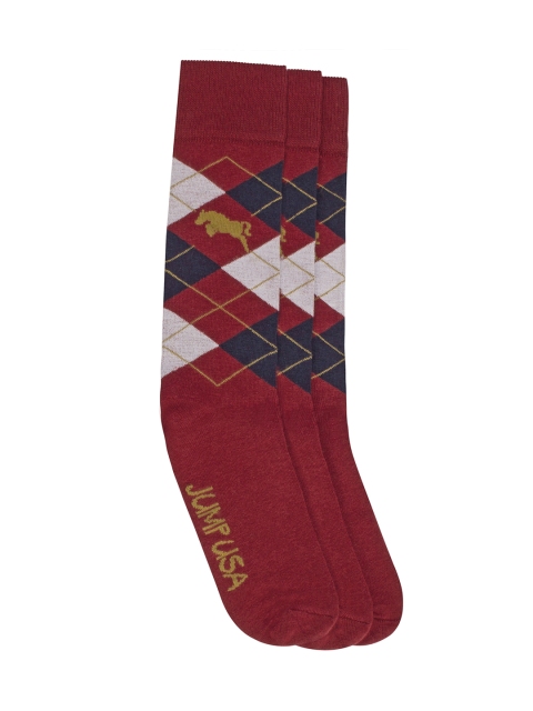 

JUMP USA Men Pack of 3 Calf-Length Socks, Multi