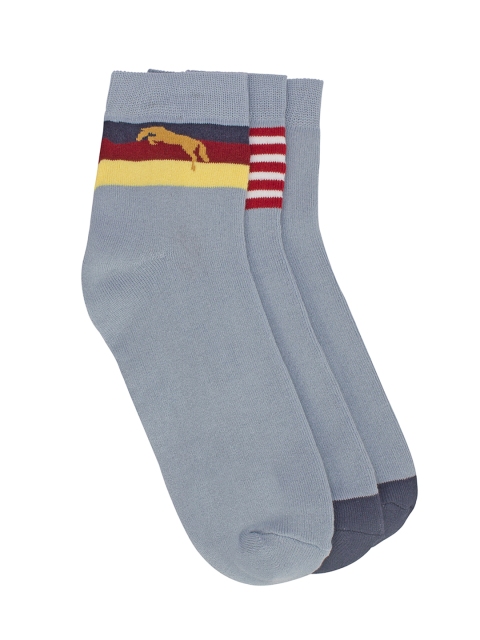 

JUMP USA Men Pack of 3 Ankle-Length Socks, Multi