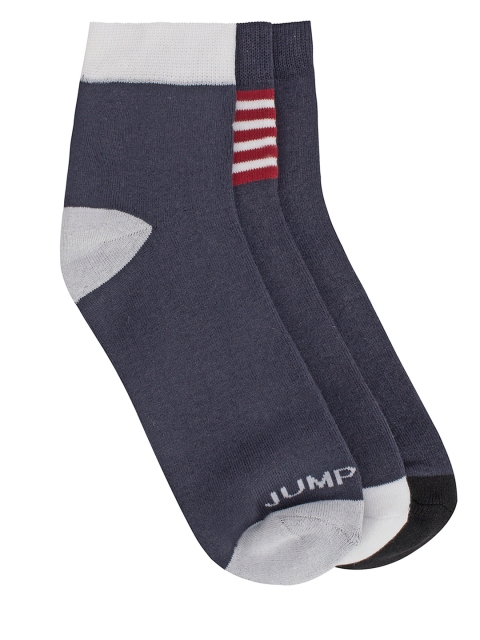 

JUMP USA Men Pack of 3 Ankle-Length Socks, Multi