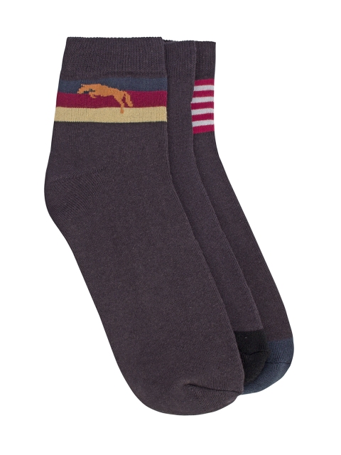 

JUMP USA Men Pack of 3 Ankle-Length Socks, Multi