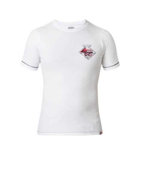 

Jockey Boys White Solid Round Neck T-shirt
