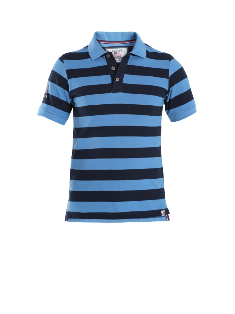 

Jockey Boys Blue Striped Polo T-shirt