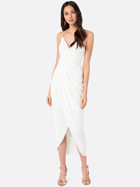 

Forever New Women White Solid Bodycon Dress