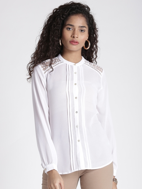 

Splash Women White Solid Shirt Style Top