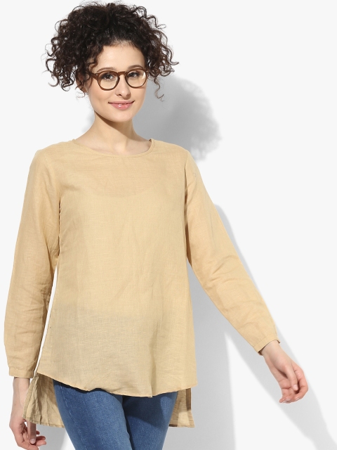 

Splash Beige Solid Tunic