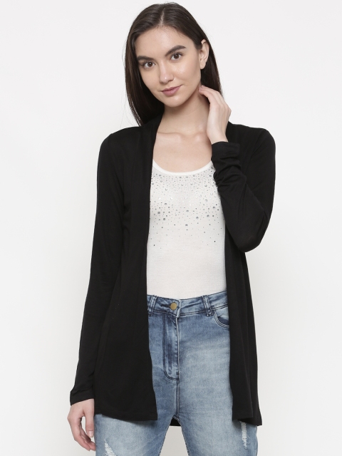 

CODE by Lifestyle Black Solid Open Front Shrug