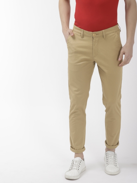 

Harvard Men Khaki Slim Fit Solid Chinos