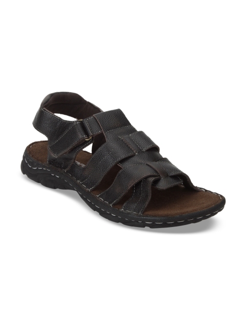 

Red Tape Men Brown Leather Comfort Sandals